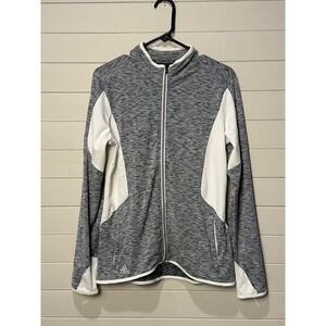 Adidas Puremotion Golf Jacket Full Zip Heathered Grey White Women's Medium